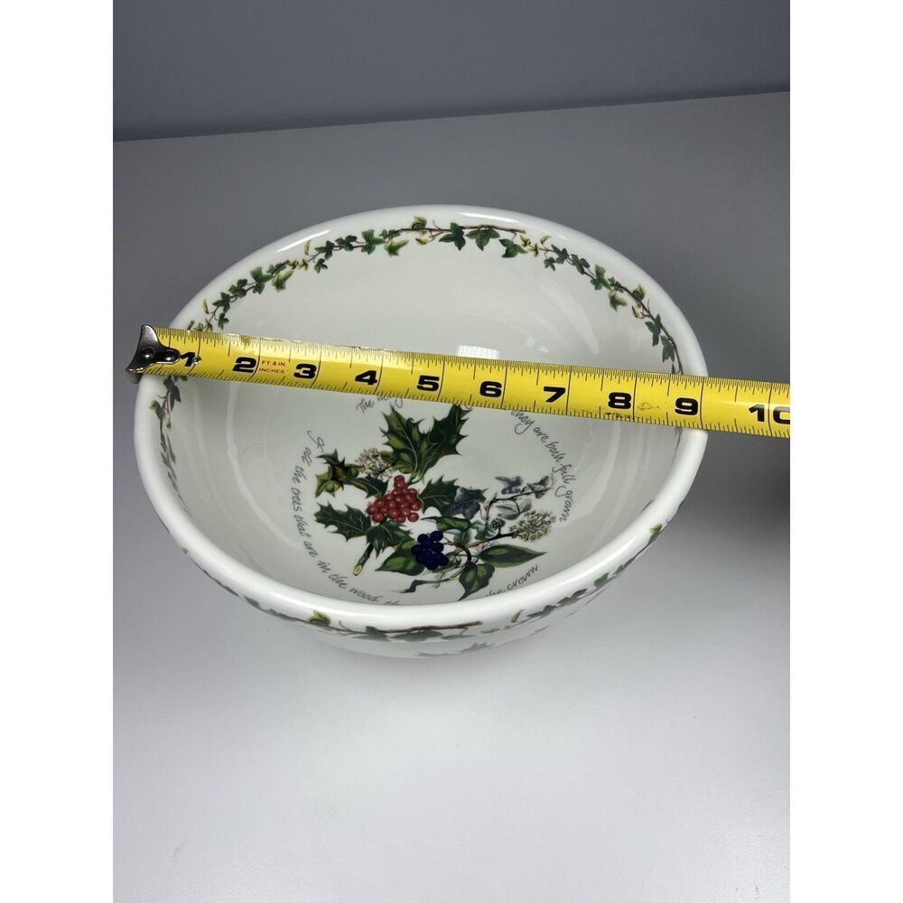 Portmeirion The HOLLY AND THE IVY Serving Bowl 9” Anwyl Cooper Willis Botanical - Picture 8 of 9